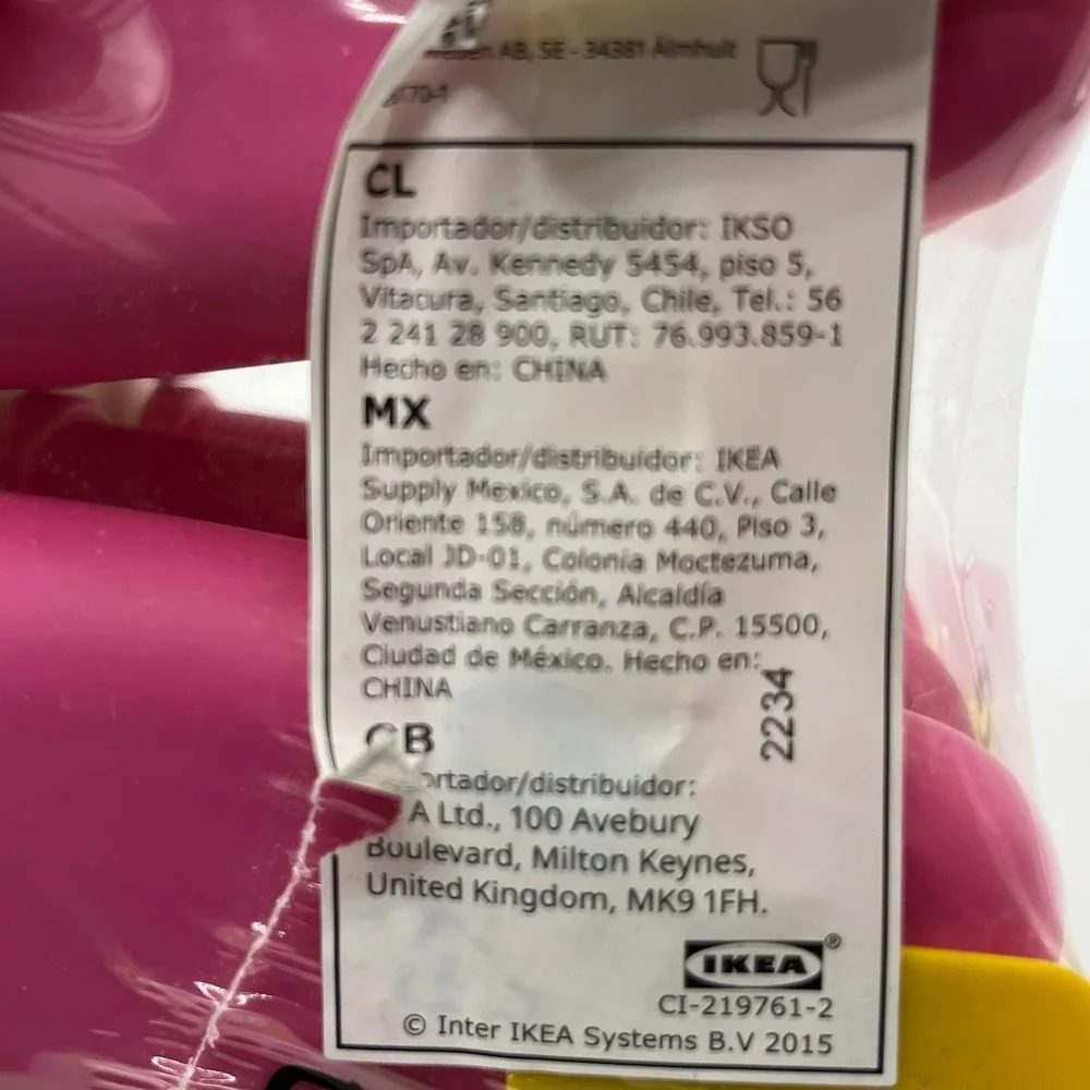 IKEA Chosigt Ice Pop Maker Set 6 Molds Pink Yellow 802.084.78 New